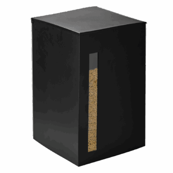 Réserve à granulés TITAN - Acier Noir Givré - Idéal pour 3 sacs de granulés de 15kg