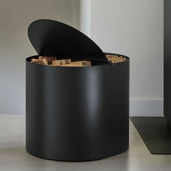 compare product Réserve à bois et granulés DIPLO - Acier Noir Givré