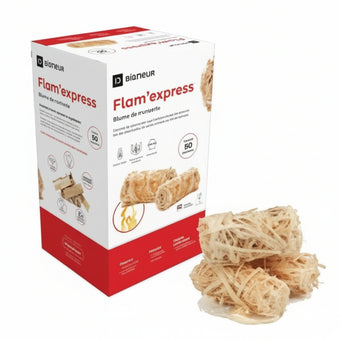 compare product Flamm 'express : Allume-feux pour poêles, cheminées et inserts, 80 batonnets